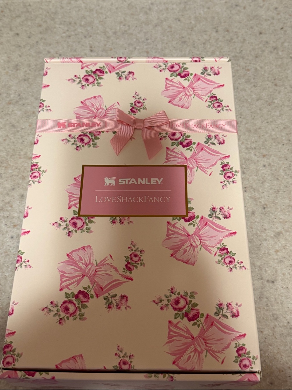 LoveShackFancy Pink and Cream Floral Gift Box